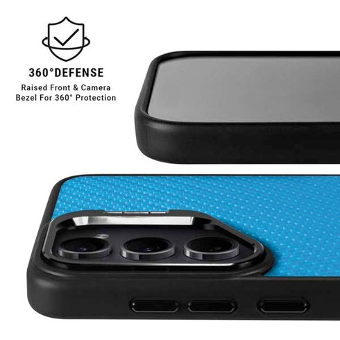 Blue Carbon Fiber Specialty Texture Material Galaxy S24 Plus Kickstand Case